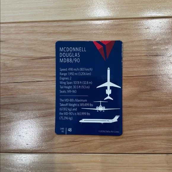 Delta MD88/90 Card #48 2016 - Picture 2 of 2